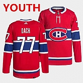 Youth Montreal Canadiens #77 Kirby Dach Red Adidas Stitched Jersey Dzhi,baseball caps,new era cap wholesale,wholesale hats